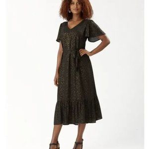 Tommy Bahama Menai Mambo Midi Dress with Belt-Sash Tie at Waist. Size Large.
